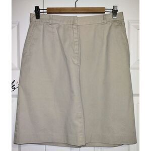Women's Talbot Khaki Subtle A-line Silhouette Petite Knee-Length Skirt (Sz 12P)